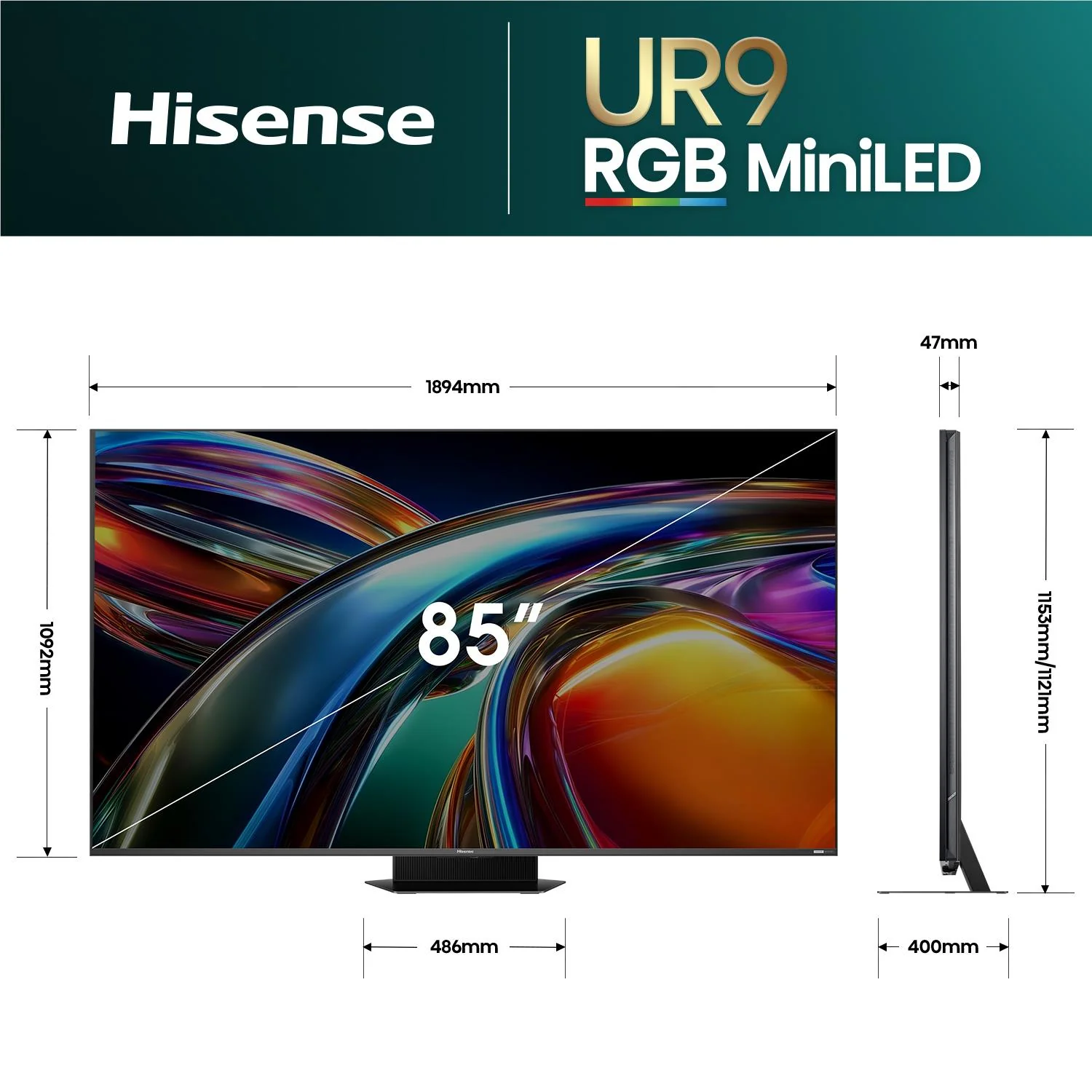 Hisense 85" UR9SAU ULED 4K UHD RGB Mini-LED Smart TV [2026] - Image 5