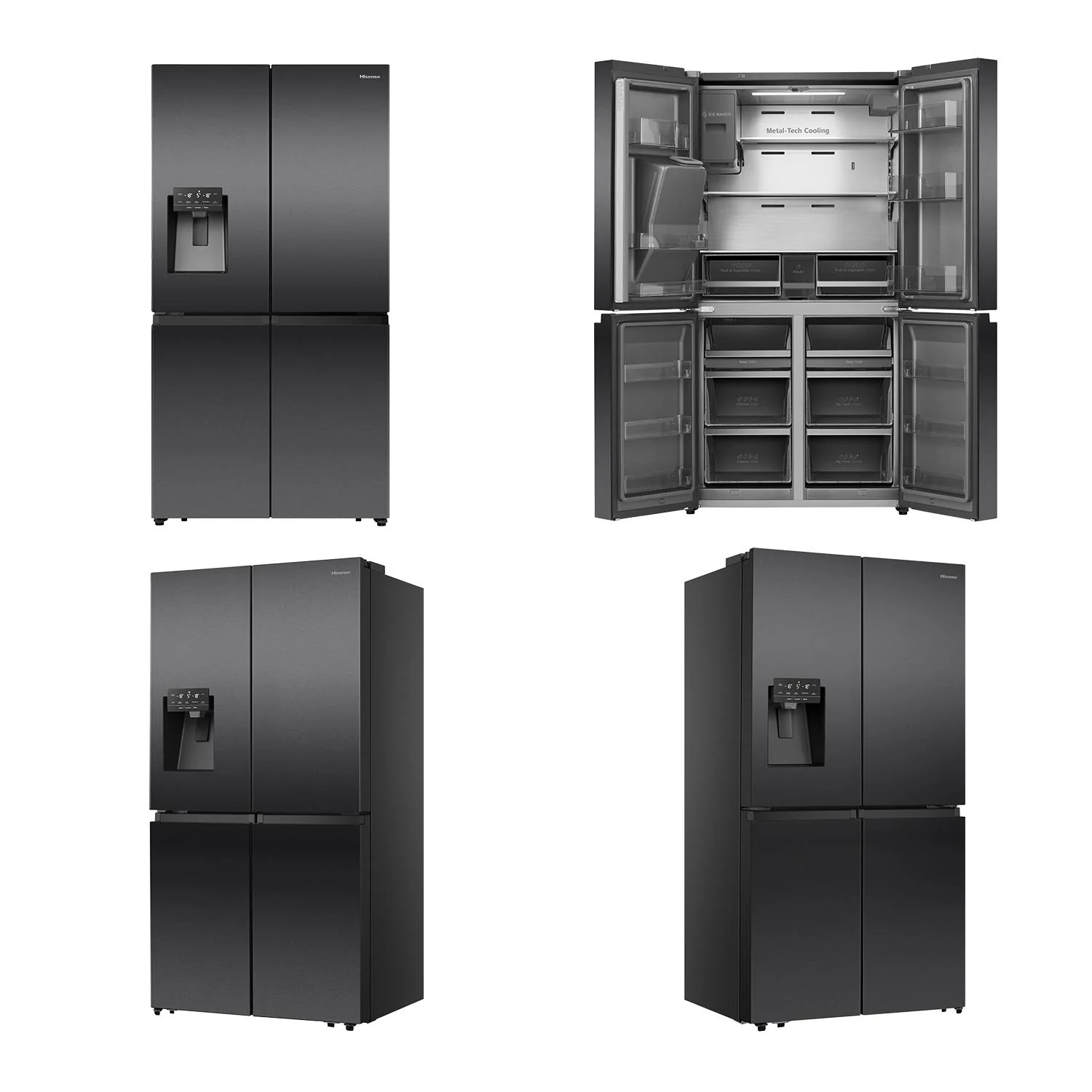 Hisense HRCD586TBWB 585L French Door Fridge (Dark Stainless Steel) - Image 2