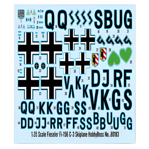 Hobby Boss 1/35 Fieseler Fi-156 C-3 Skiplane Plastic Model Kit - Image 3