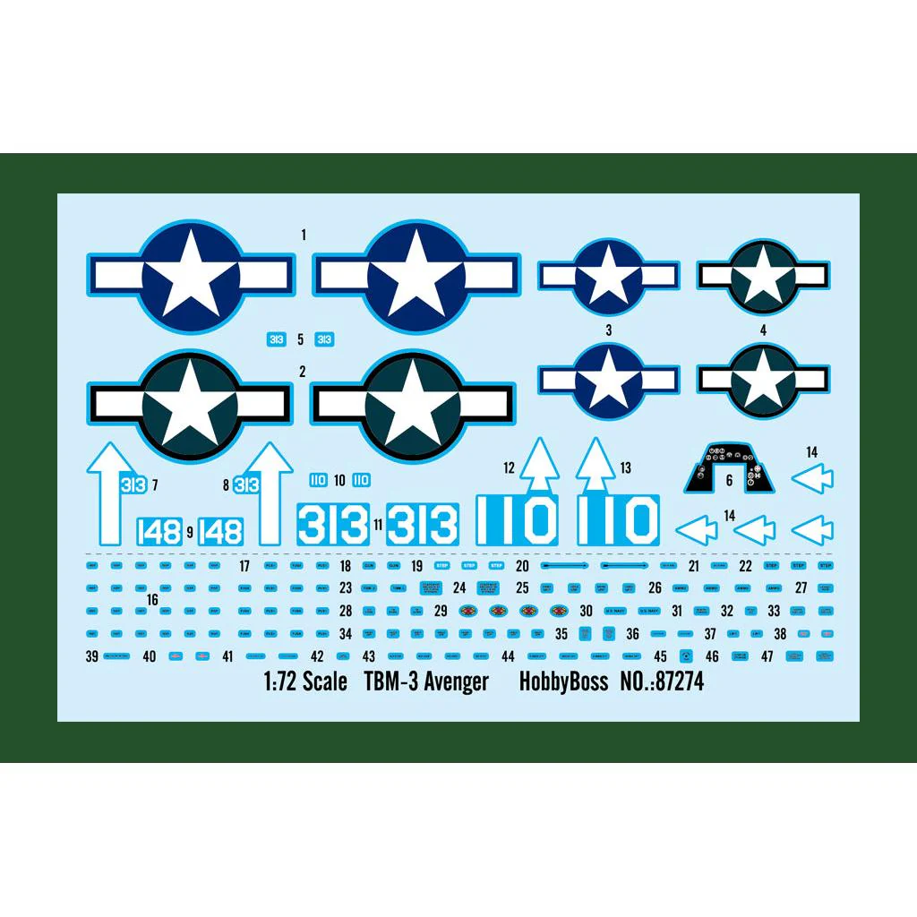 Hobby Boss 1/72 TBM-3 Avenger Plastic Model Kit - Image 3