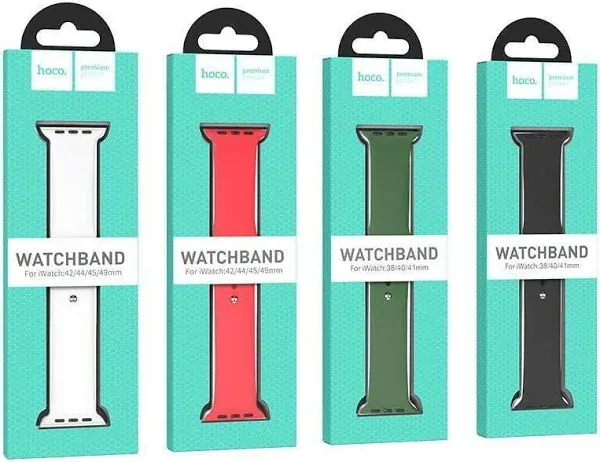 Hoco Apple Watch Sport Band for Series 38 / 40 / 41 / 42 mm (Black) - Image 3