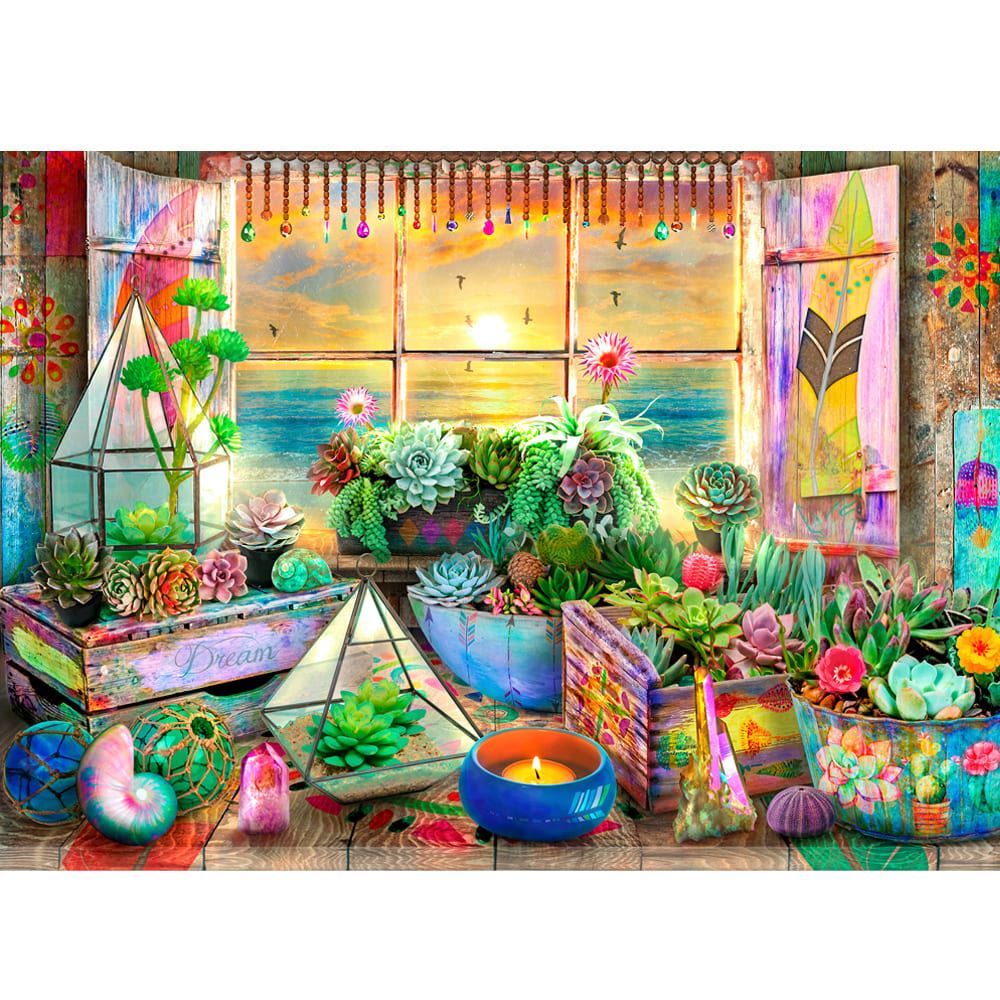 Holdson 1000pc Outside My Window Boho Puzzle - Image 2
