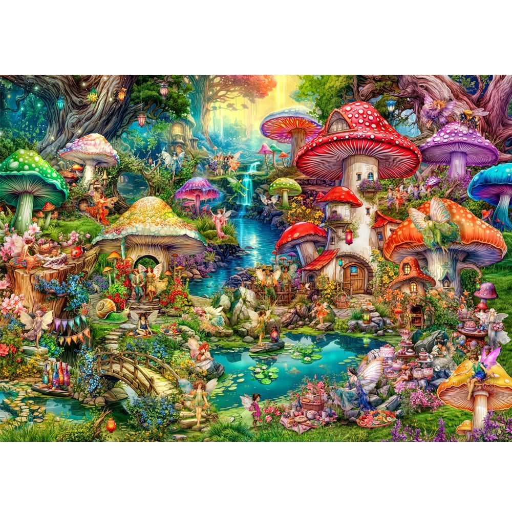 Holdson 1000pc Wispwing Willows Village Picnc Puzzle - Image 2