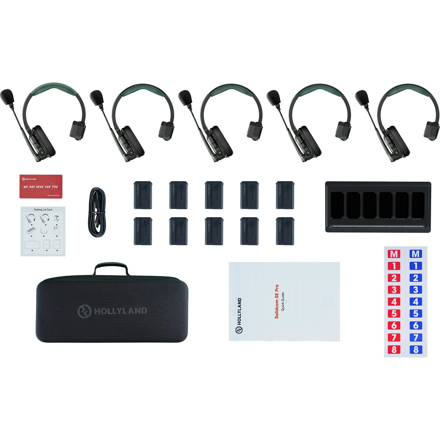 Hollyland Solidcom SE Pro 1.9GHz Wireless Intercom Kit with 5 Headsets - Image 2