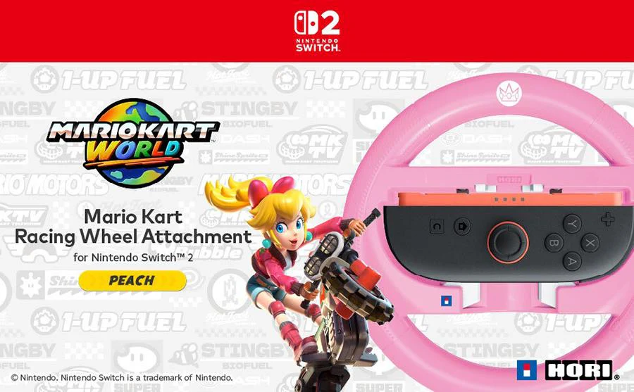 Hori Mario Kart Racing Wheel Attachment (Peach) - Image 7