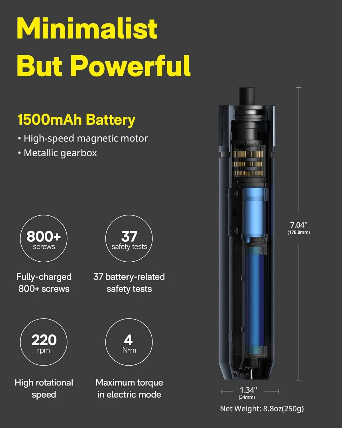 HOTO Electric Screwdriver Kit Set 25 S2-Steel Bits - Image 6