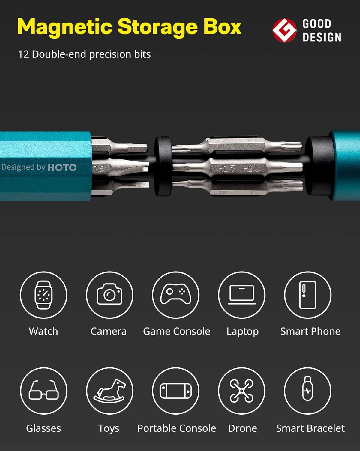 HOTO Manual Precision Screwdriver Pen Pocket Tool (Blue) - Image 3