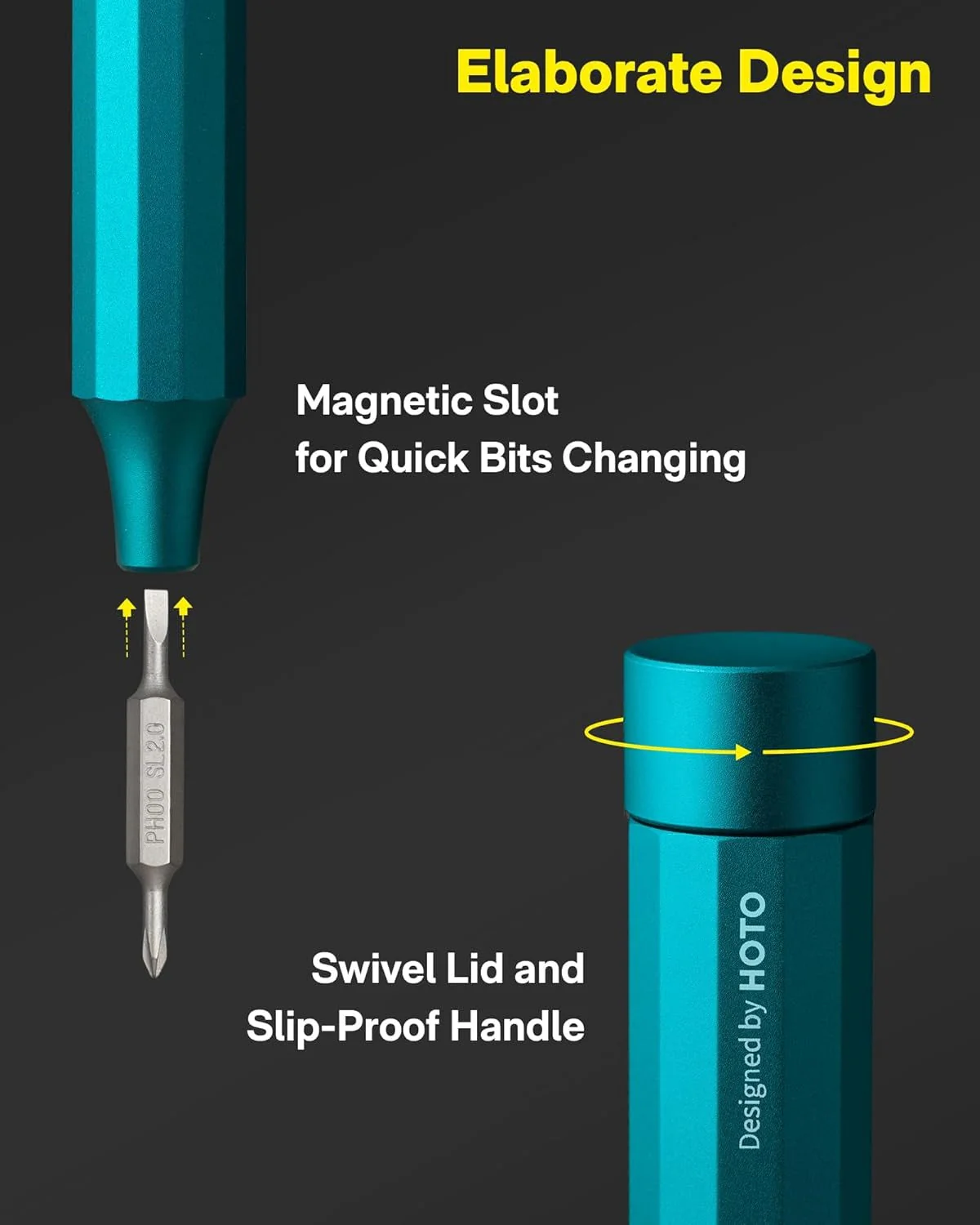 HOTO Manual Precision Screwdriver Pen Pocket Tool (Blue) - Image 8