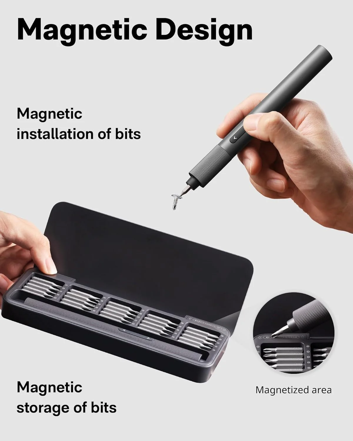 HOTO Precision Electric Screwdriver in 1 Magnetic Driver Bits [Set 25] - Image 2