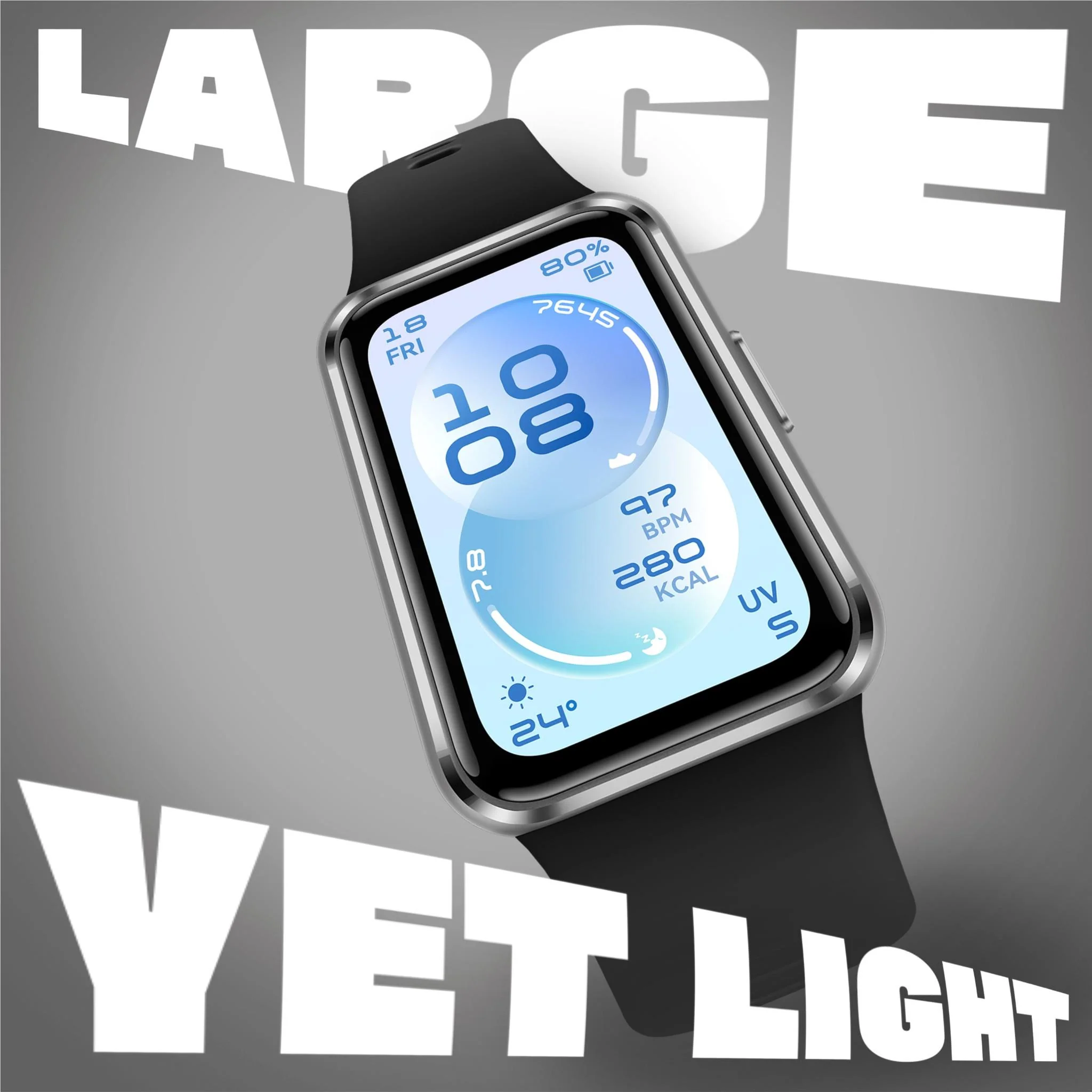 Huawei Band 11 Aluminium Alloy Case with Fluoroelastomer Strap (Black) - Image 4