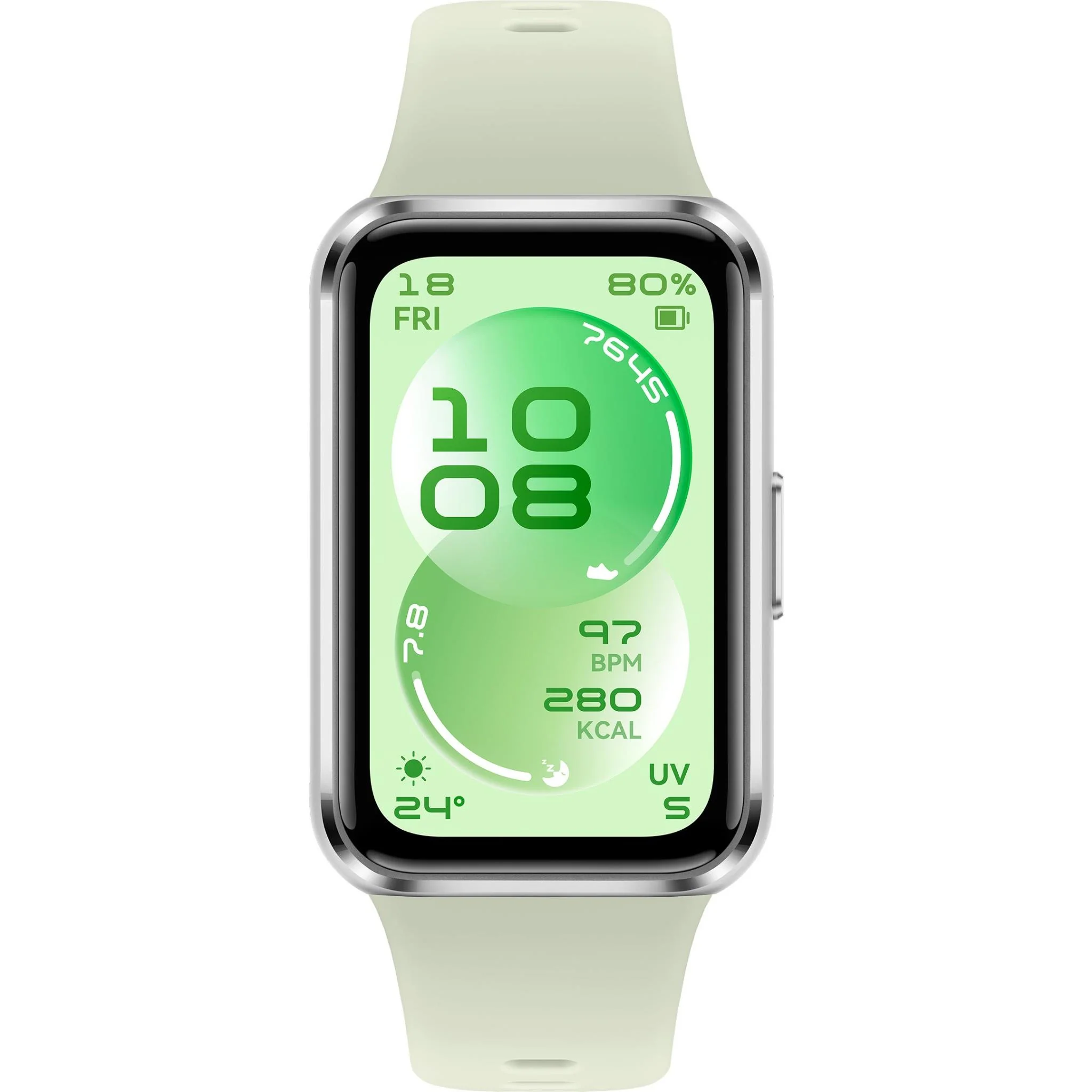 Huawei Band 11 Aluminium Alloy Case with Fluoroelastomer Strap (Green) - Image 2