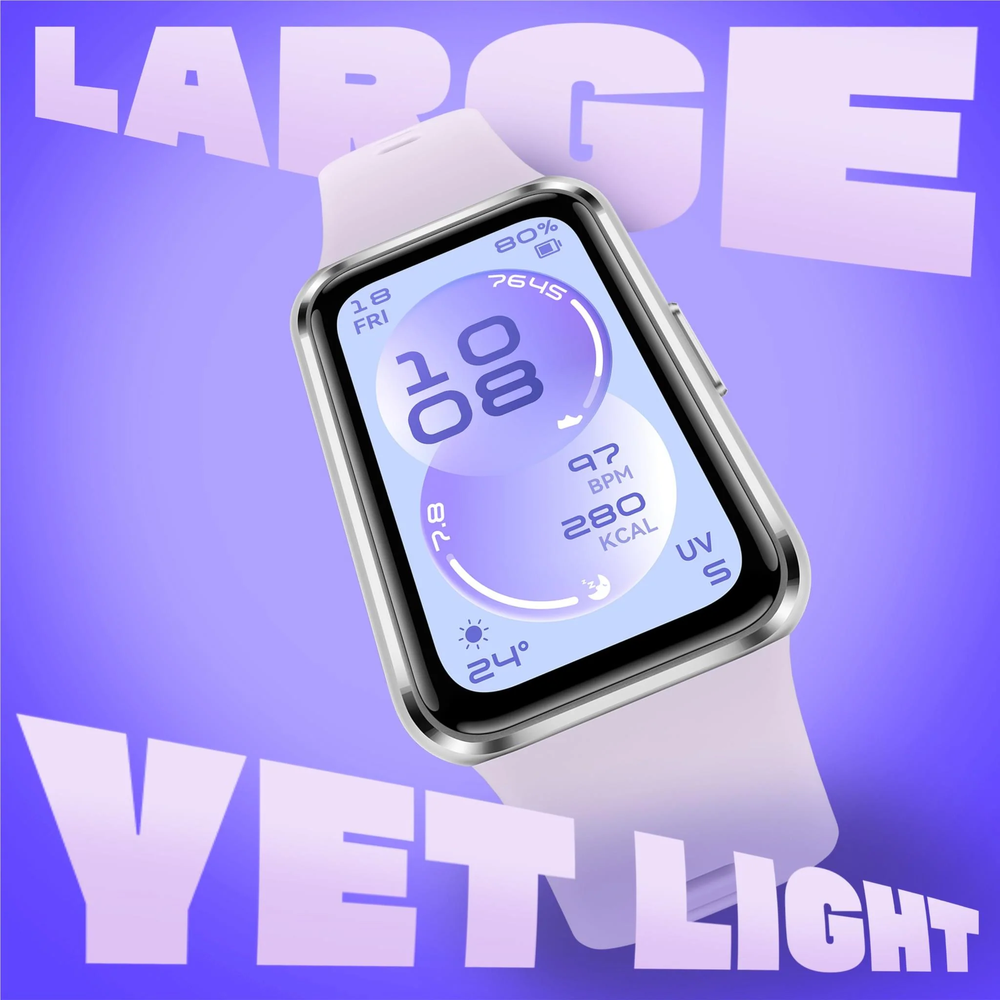 Huawei Band 11 Aluminium Alloy Case with Fluoroelastomer Strap (Purple) - Image 4