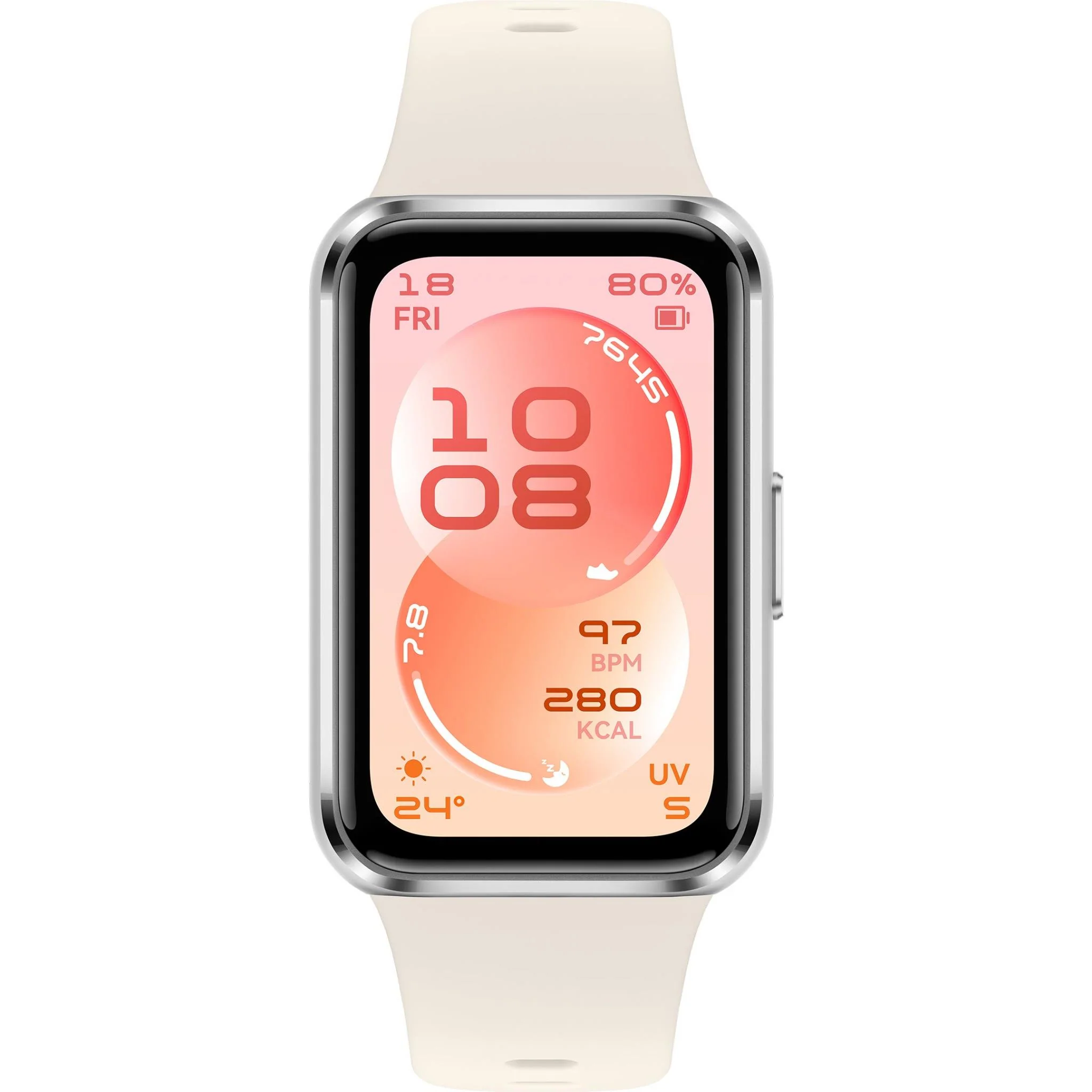Huawei Band 11 Aluminium Alloy Case with Fluoroelastomer Strap (White) - Image 2