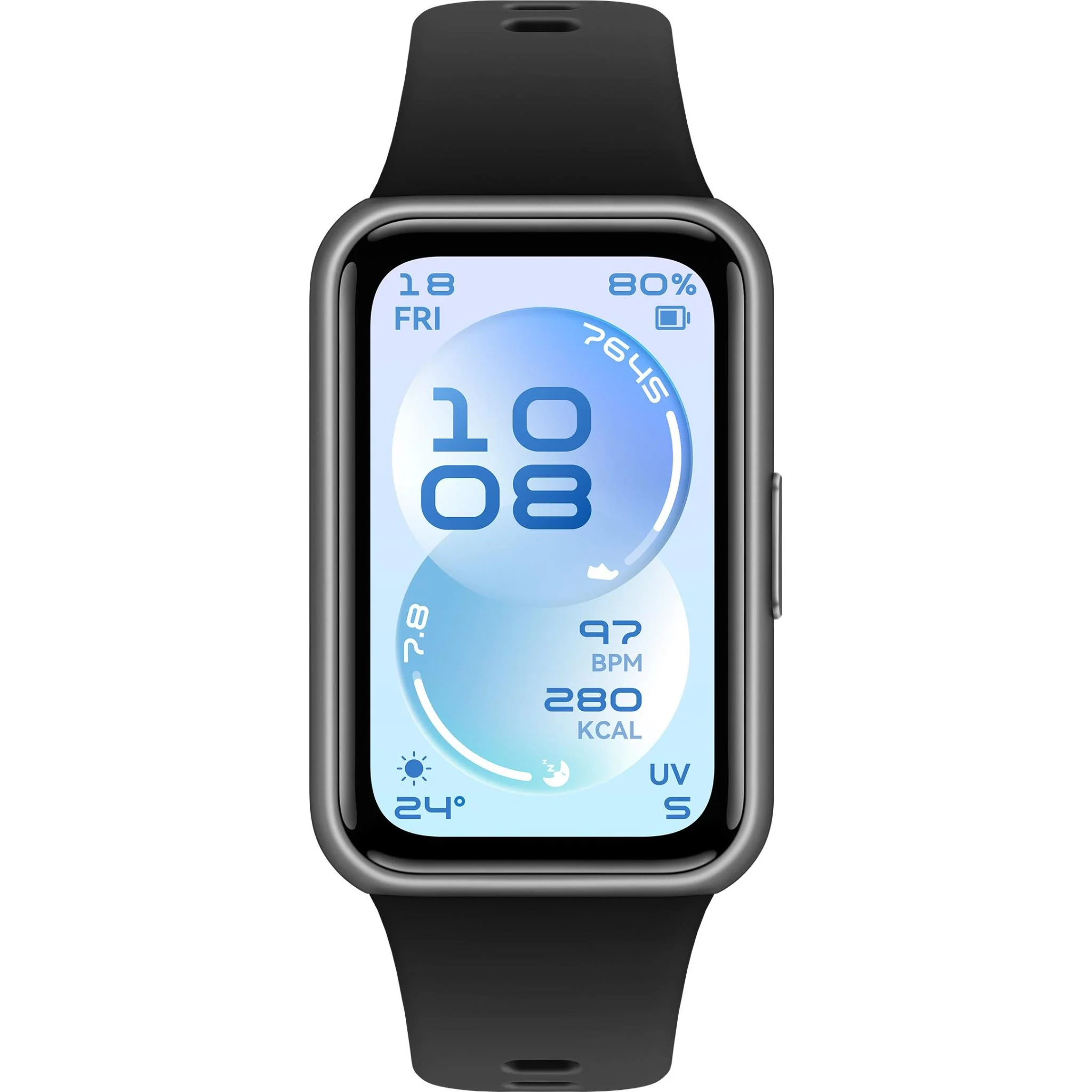 Huawei Band 11 Durable Polymer Materials Case with Fluoroelastomer Strap (Black) - Image 2
