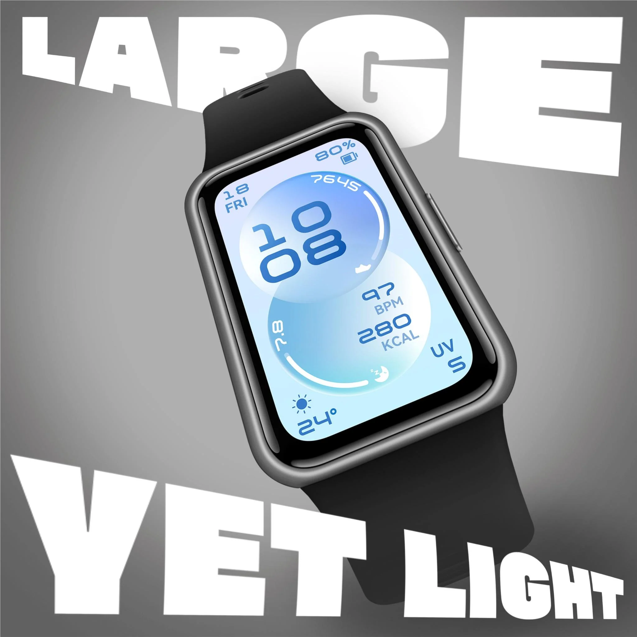 Huawei Band 11 Durable Polymer Materials Case with Fluoroelastomer Strap (Black) - Image 4
