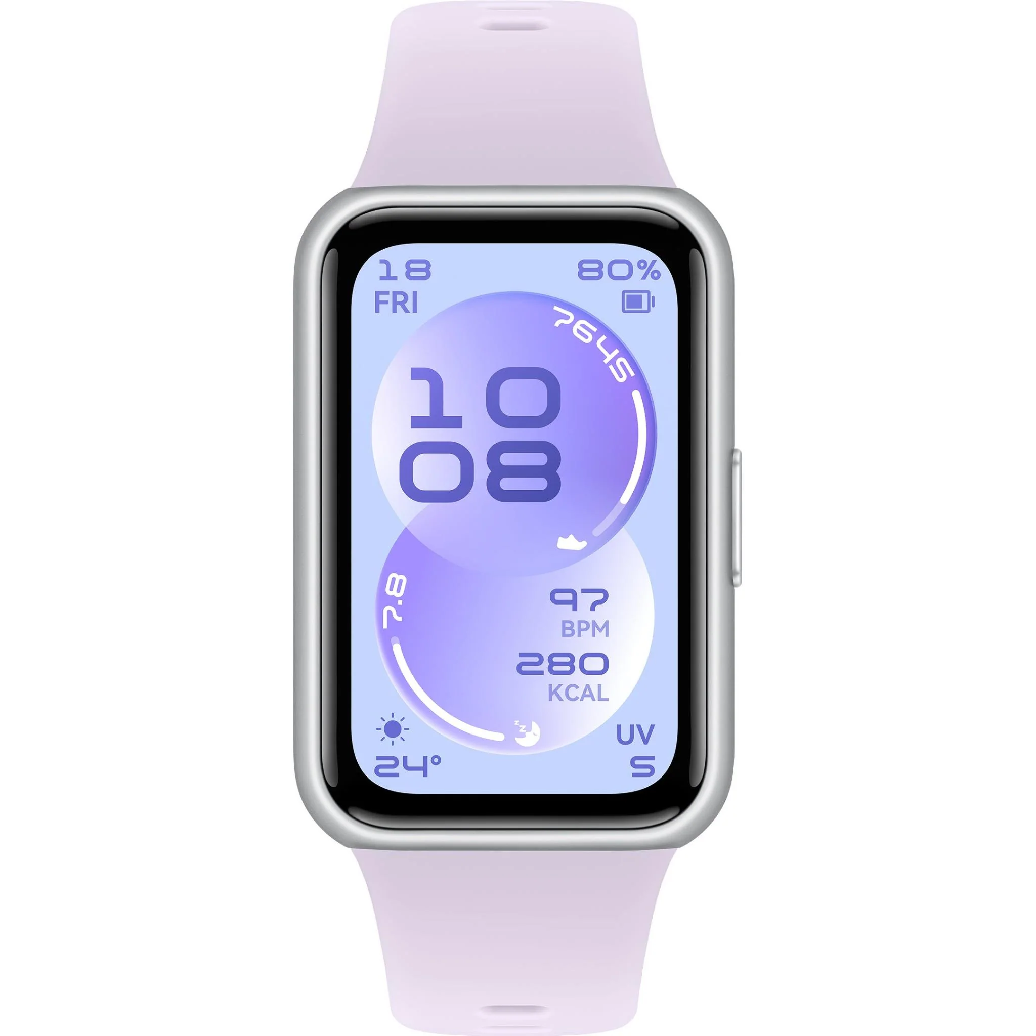 Huawei Band 11 Durable Polymer Materials Case with Fluoroelastomer Strap (Purple) - Image 2