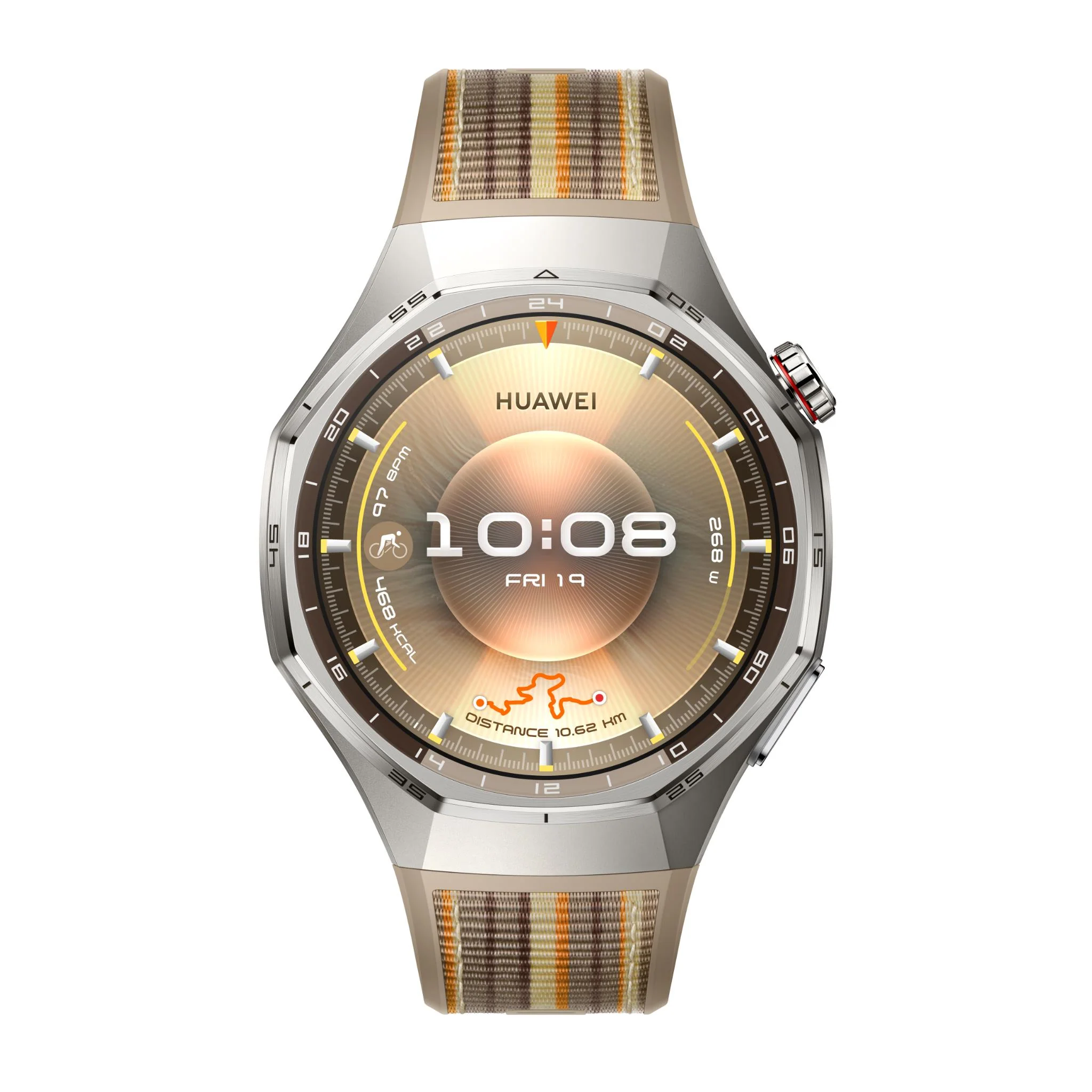 Huawei Watch GT 6 Pro 46mm (Brown Composite Woven Strap) - Image 2