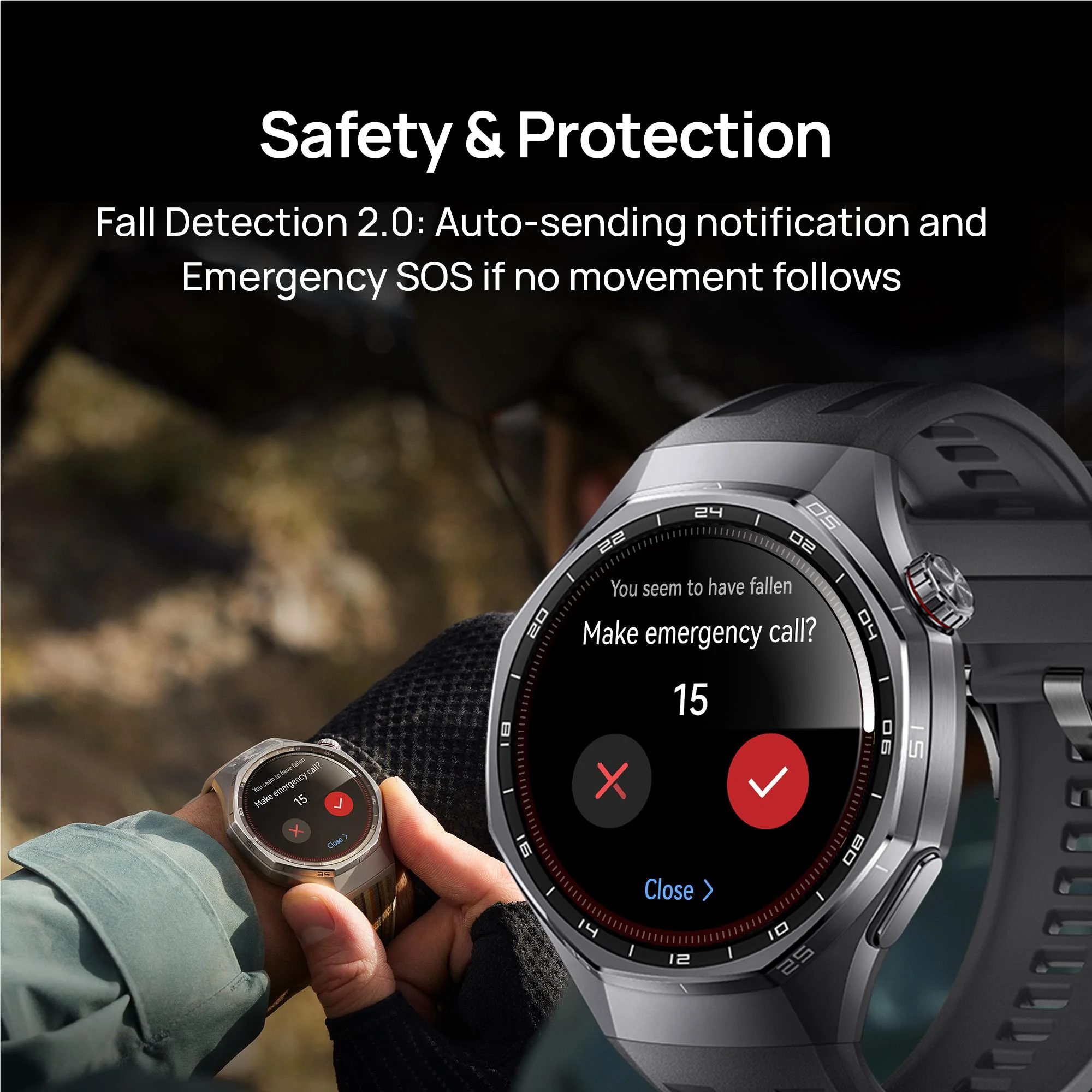 Huawei Watch GT 6 Pro 46mm (Brown Composite Woven Strap) - Image 6