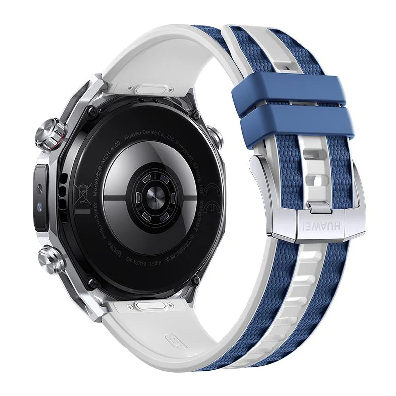 Huawei Watch Ultimate 2 (Blue with Blue & White Fluoroelastomer Strap) - Image 3