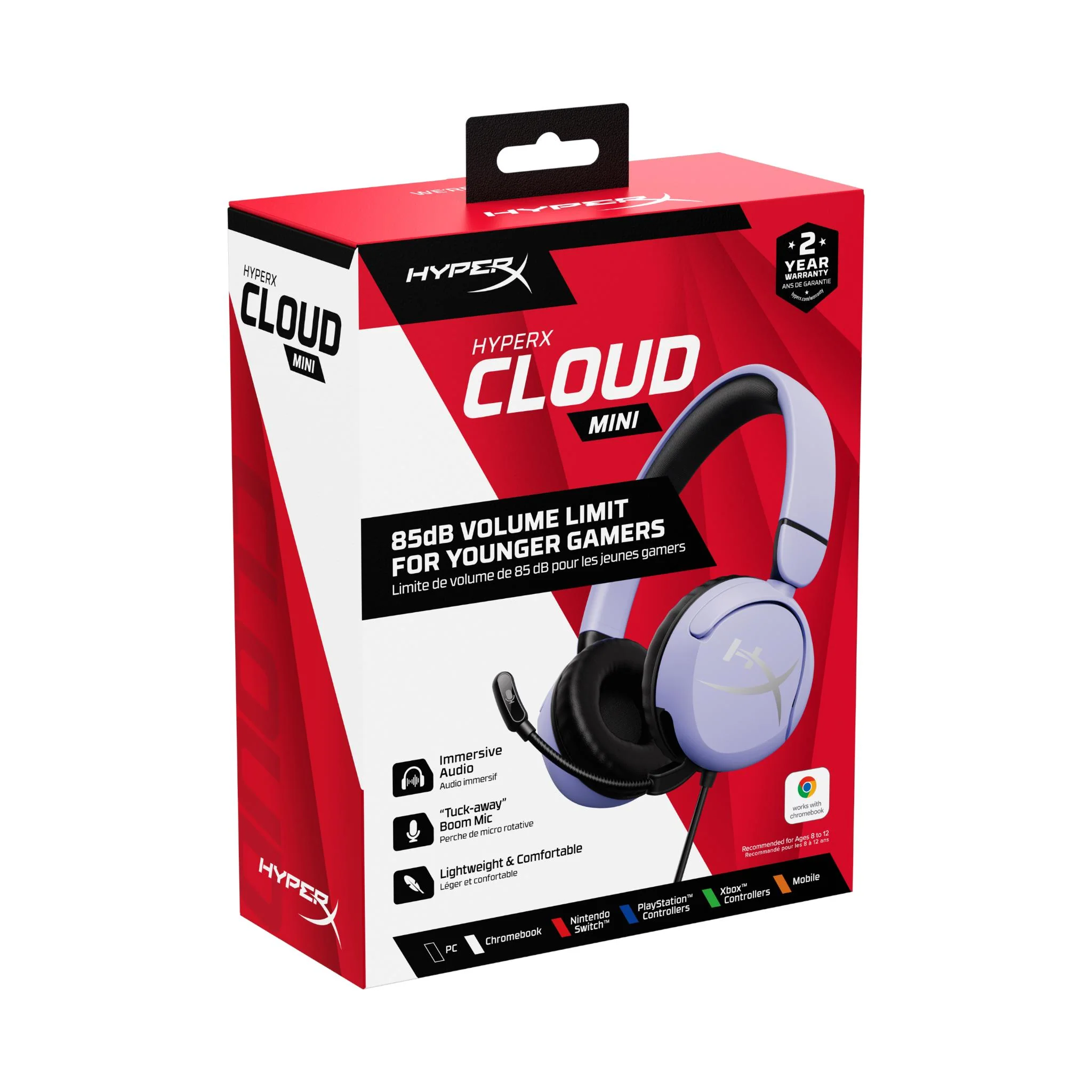 HyperX Cloud Mini Gaming Headset (Lavendar) - Image 8