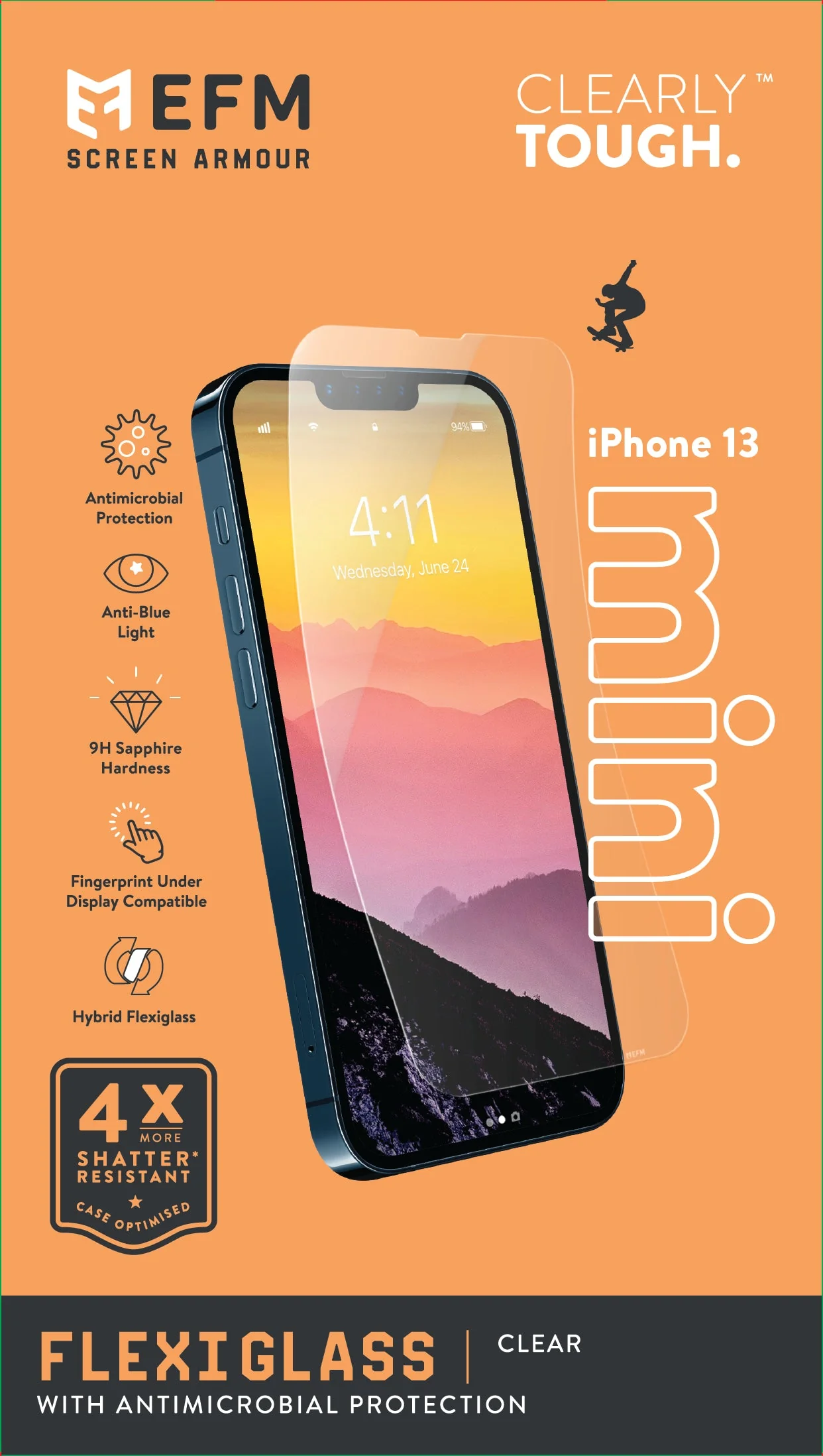 iPhone 13 Mini EFM FlexiGlass - Image 4
