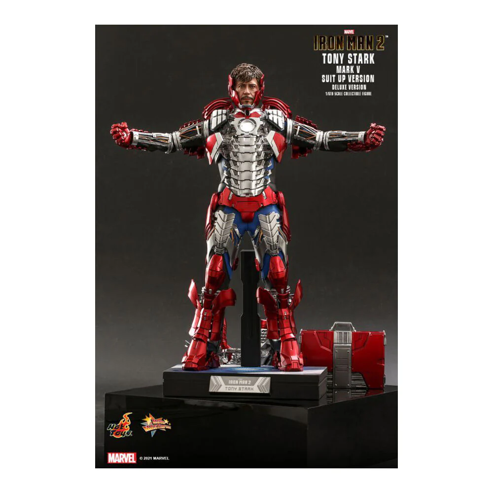 Iron Man 2 Tony Stark Mark V Suit Up Deluxe 1:6 Scale Collectable - Image 6