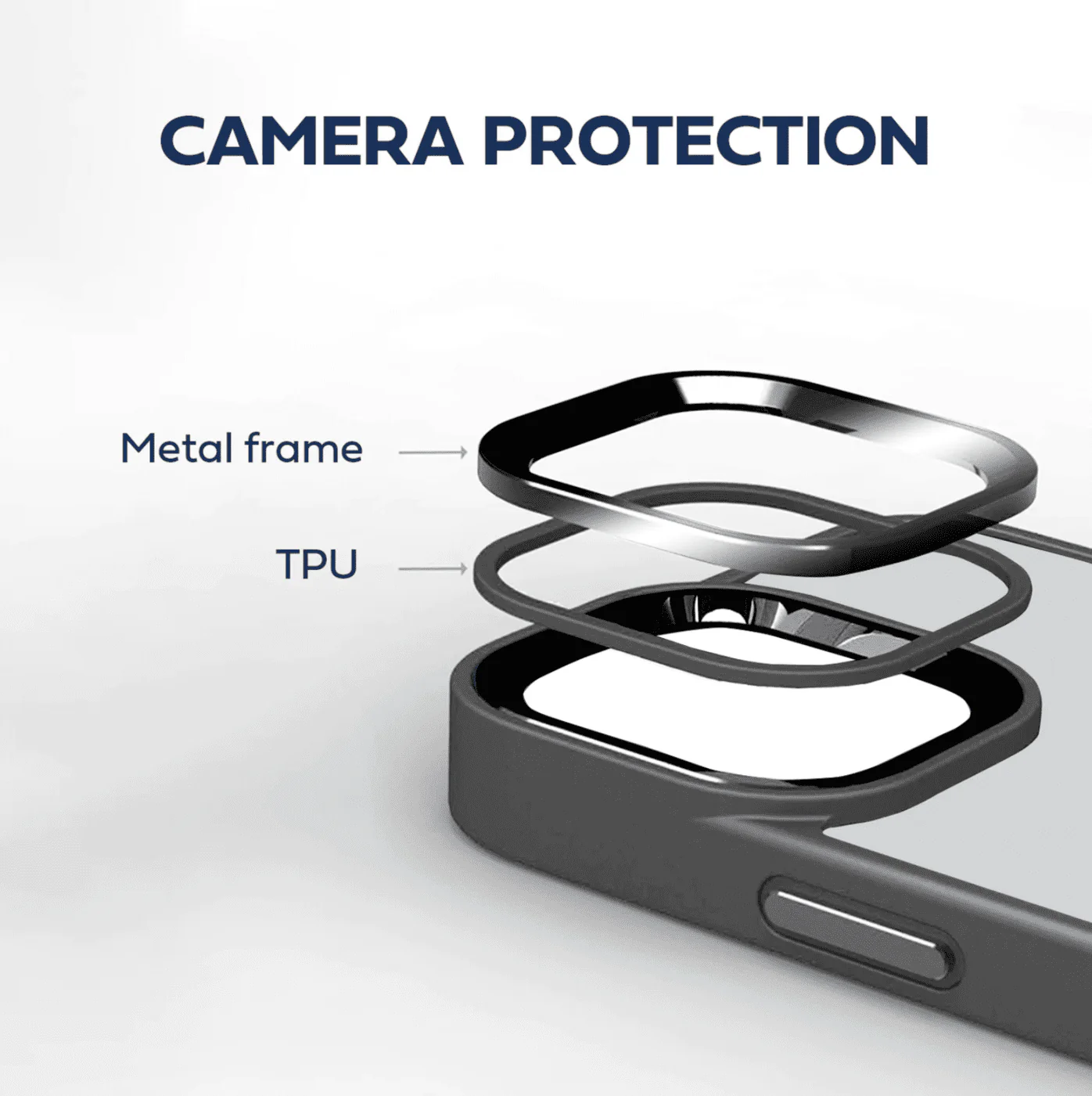 iShield Figura Series Clear Case with MagSafe iPhone 13/14 White - Image 3