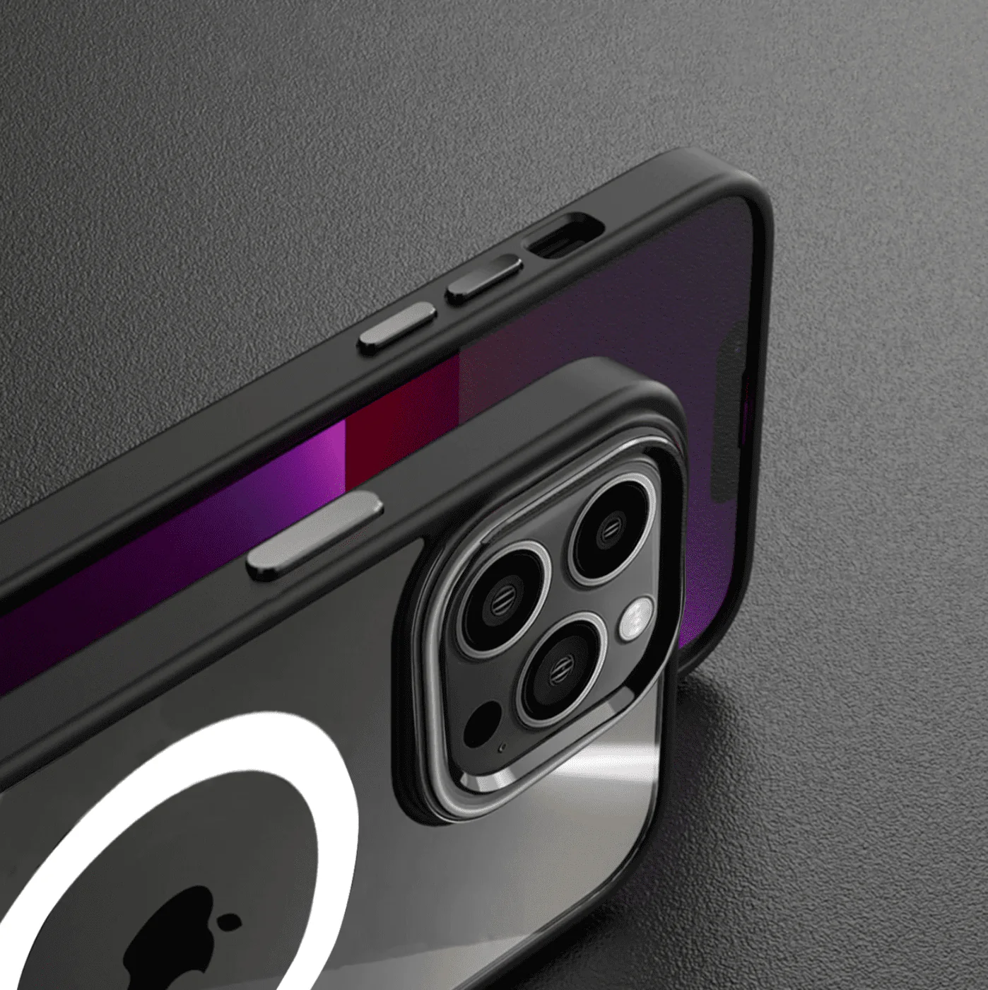 iShield Figura Series Clear Case with MagSafe iPhone 14 Plus Purple - Image 2