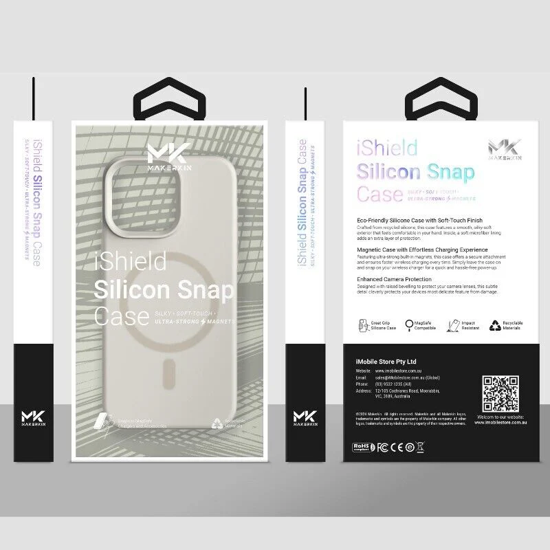 iShield [Ultra MagSafe] Liquid Silicon Snap Case iPhone 16e White - Image 2