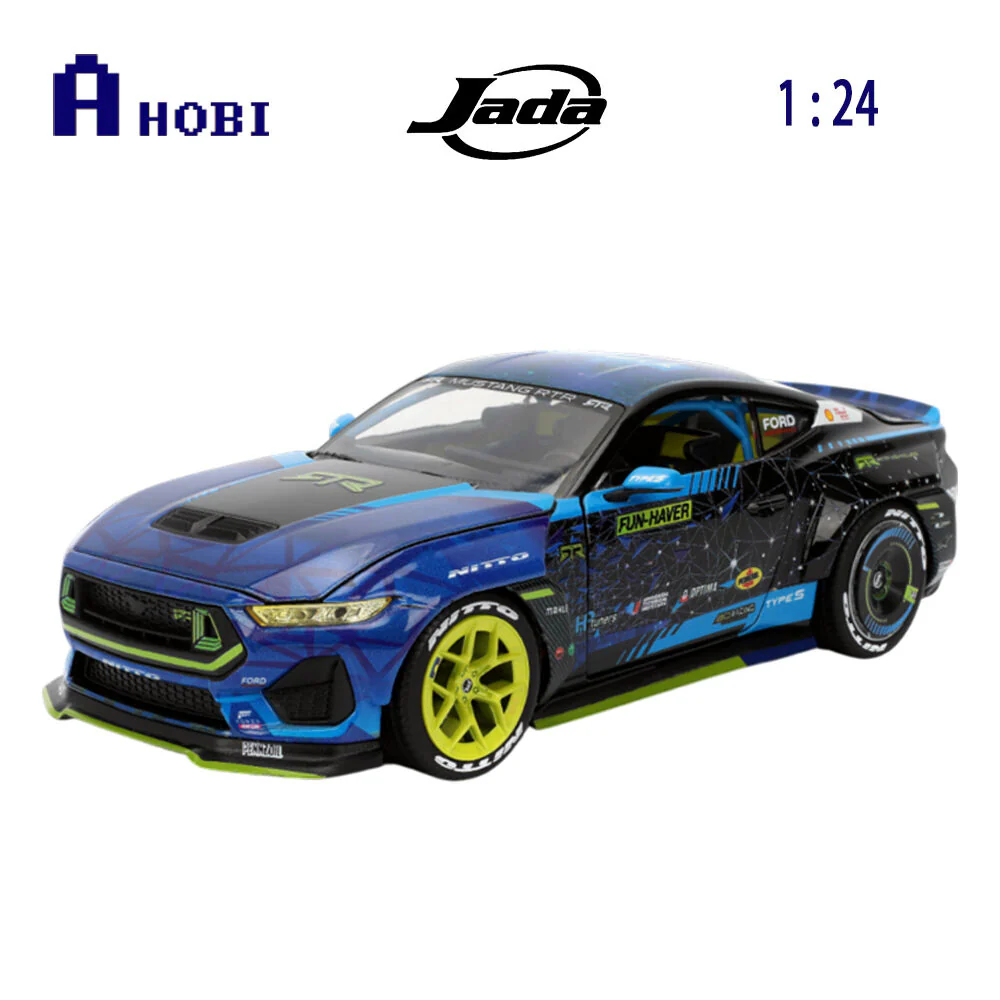 Jada 1:24 Big Time Muscle Vaughn Gittin Jr 2024 Ford Mustang RTR Racing Model - Image 3