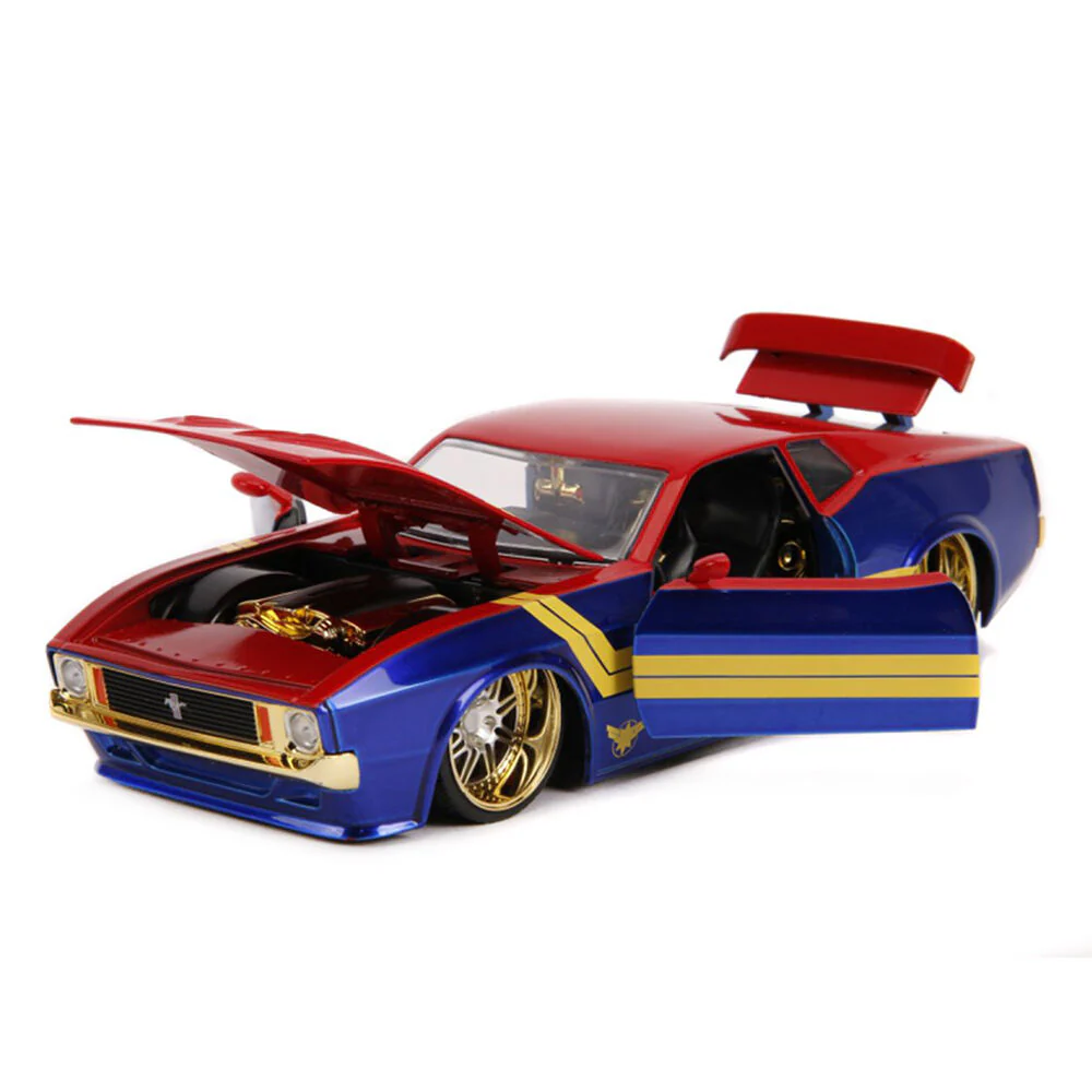 Jada 1:24 Marvel Captain And Marvel 1973 Ford Mustang Mach 1 Diecast Vehicle - Image 4
