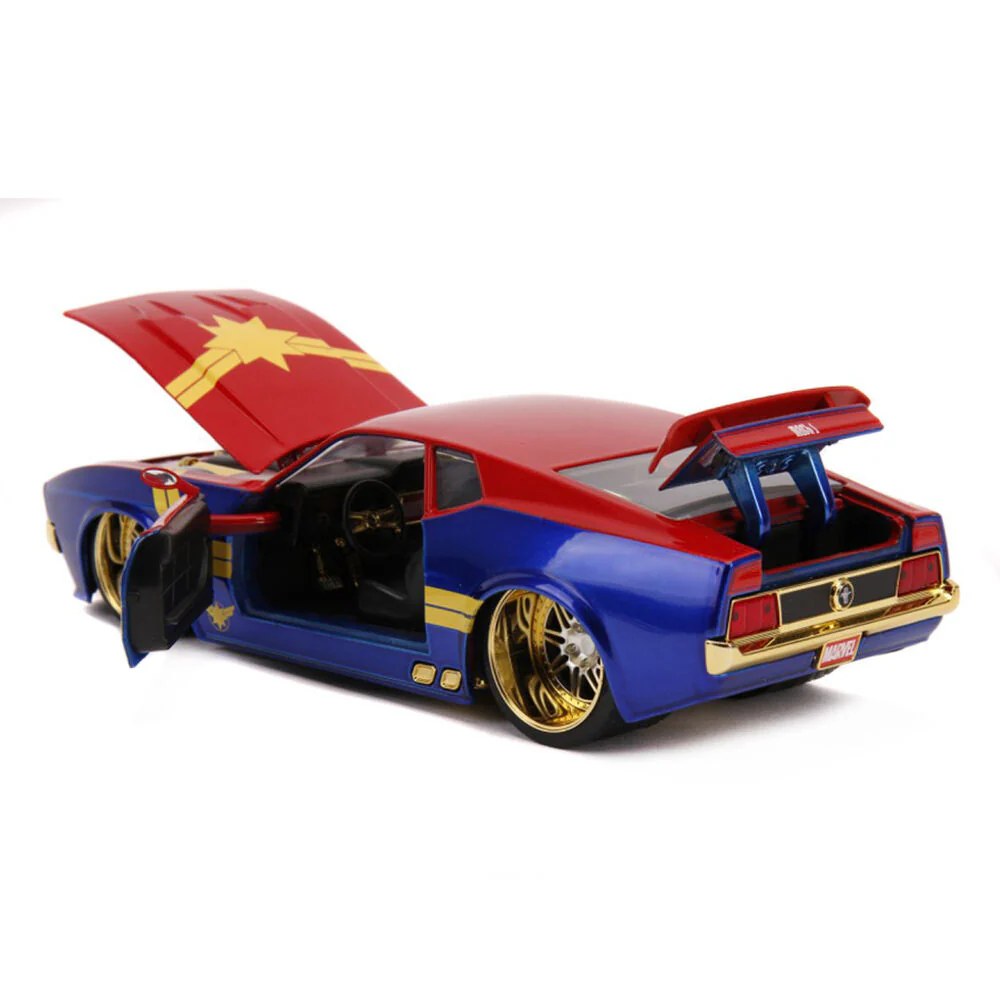Jada 1:24 Marvel Captain And Marvel 1973 Ford Mustang Mach 1 Diecast Vehicle - Image 5