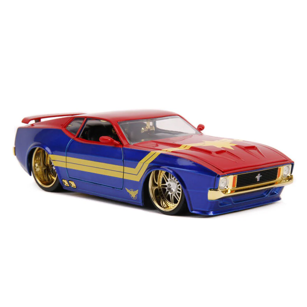 Jada 1:24 Marvel Captain And Marvel 1973 Ford Mustang Mach 1 Diecast Vehicle - Image 6