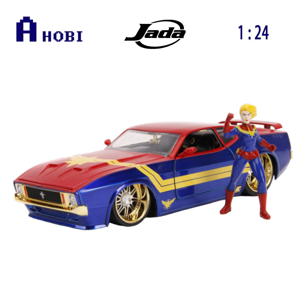 Jada 1:24 Marvel Captain And Marvel 1973 Ford Mustang Mach 1 Diecast Vehicle - Image 7