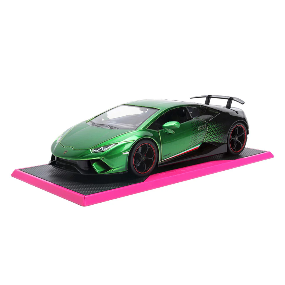Jada 1:24 Pink Slips Lamborghini Huracan Performante Green Black Diecast Vehicle - Image 3