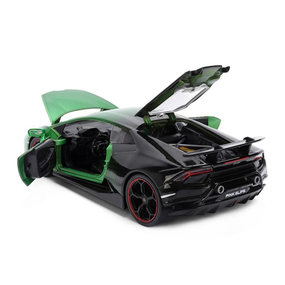 Jada 1:24 Pink Slips Lamborghini Huracan Performante Green Black Diecast Vehicle - Image 5