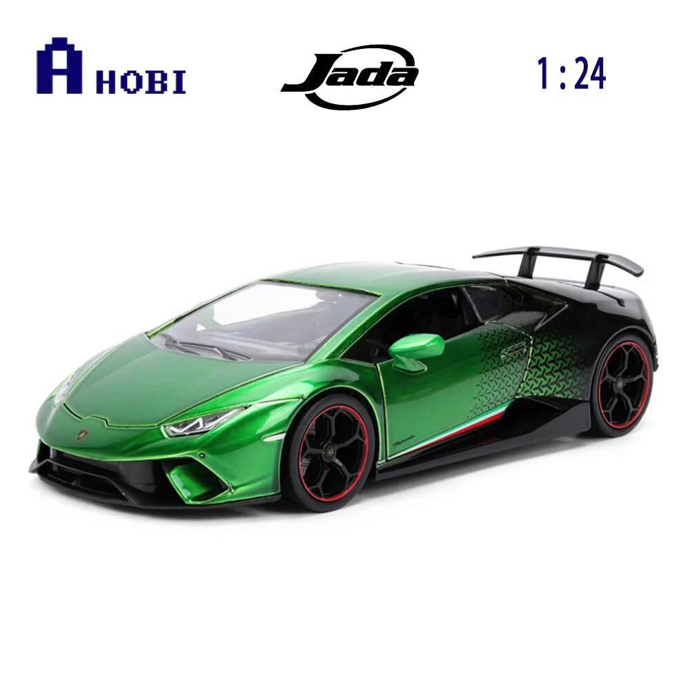 Jada 1:24 Pink Slips Lamborghini Huracan Performante Green Black Diecast Vehicle - Image 7