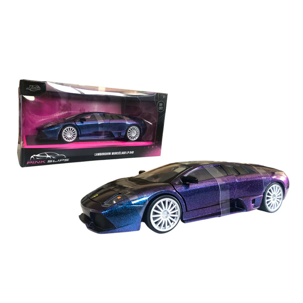 Jada 1:24 Pink Slips Lamborghini Murcielago LP640 Blue Diecast Vehicle Model - Image 2