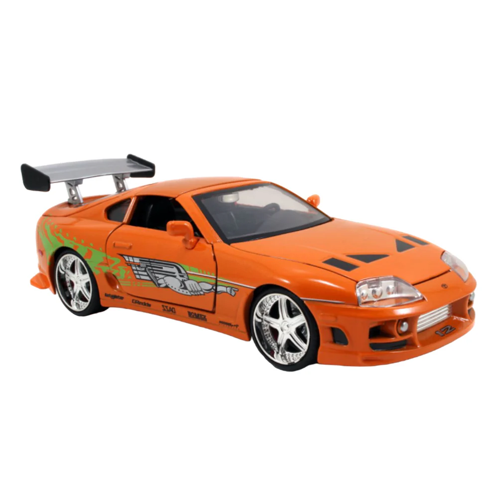 Jada 1:24 Scale Fast & Furious Toyota Supra 1995 Diecast Model Car Orange - Image 2
