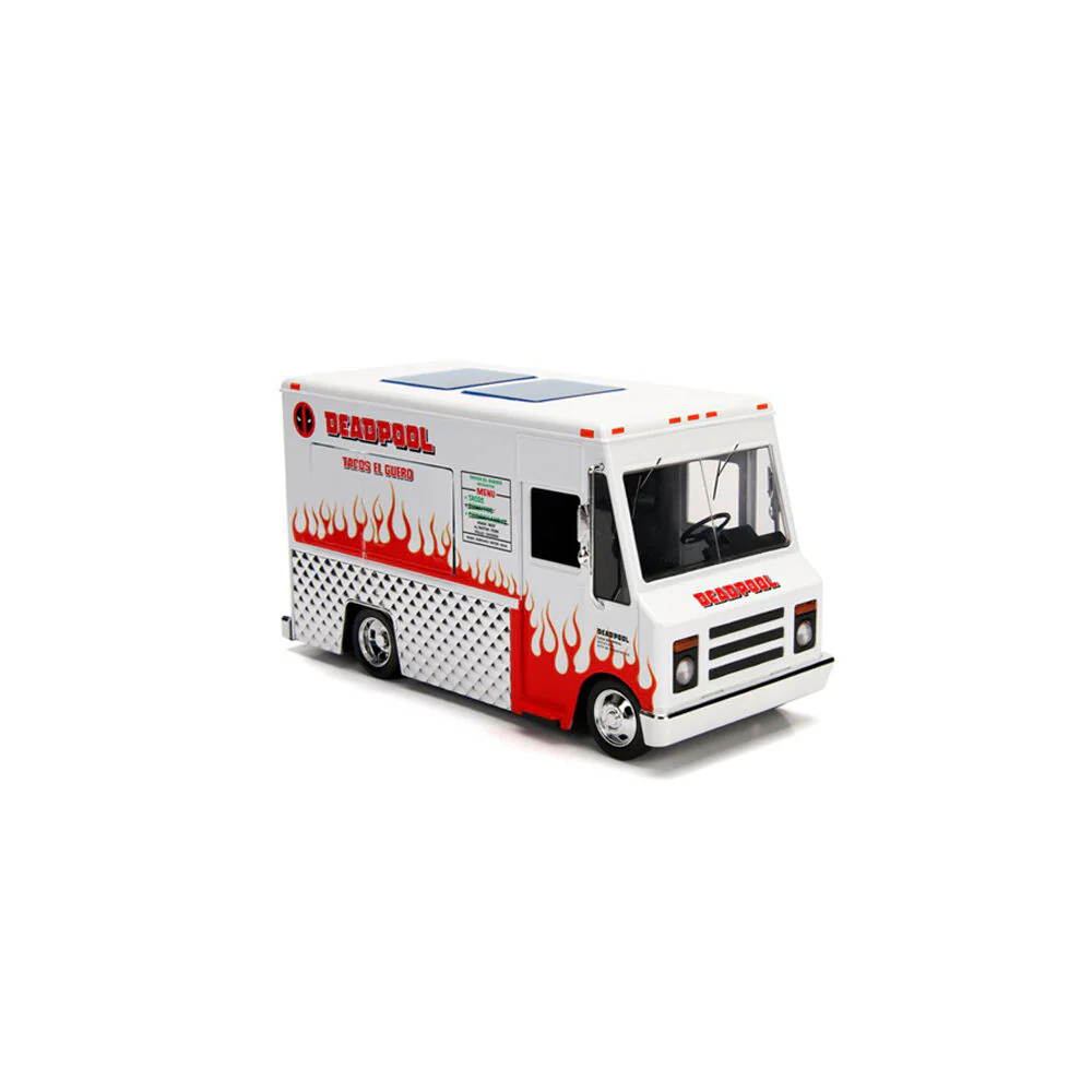 Jada 1:24 Scale Food Truck Deadpool Taco With Deadpool Figure Diecast Model Car - Image 5
