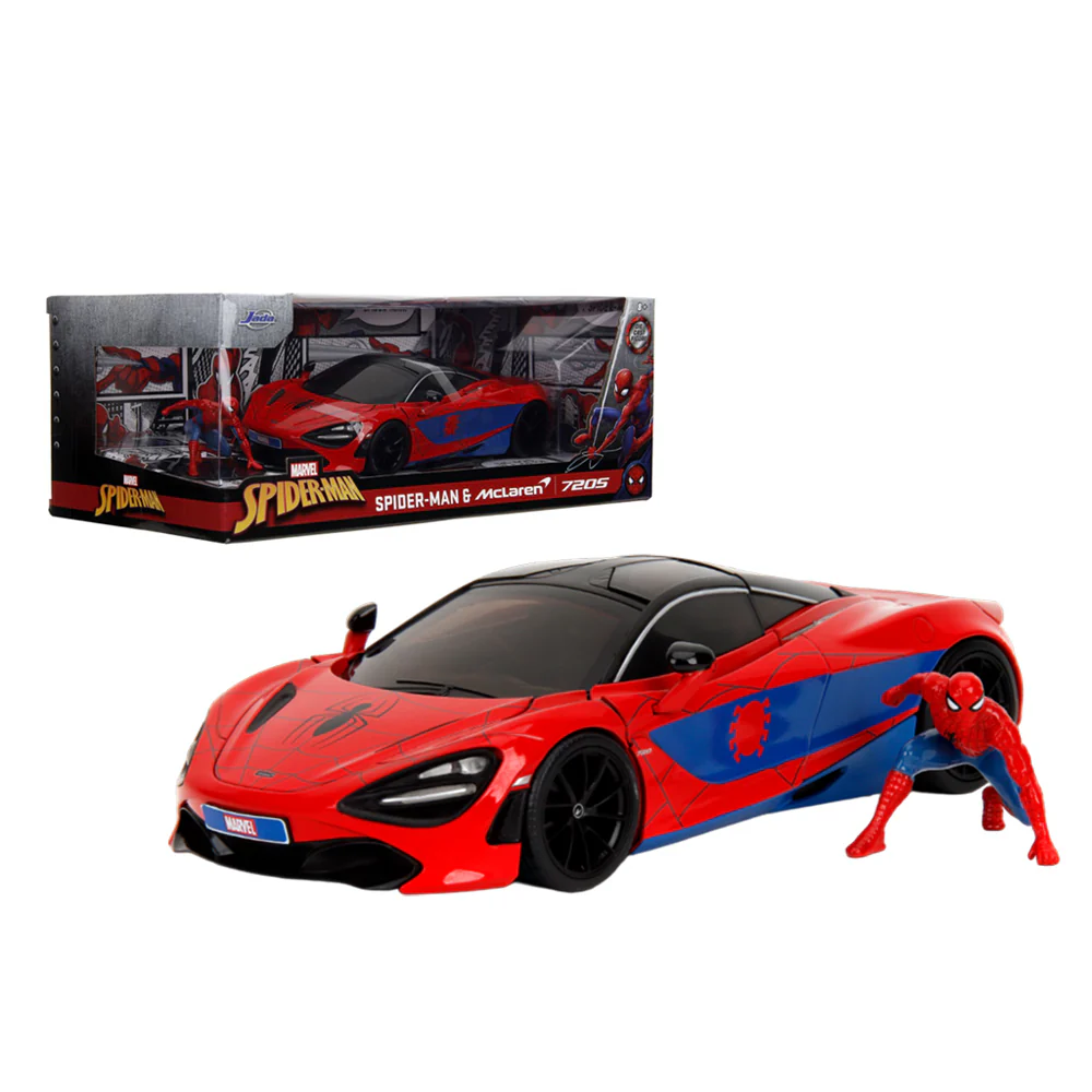 Jada 1:24 Scale Hollywood Rides Spider-Man With McLaren 720S Diecast Vehicle - Image 2