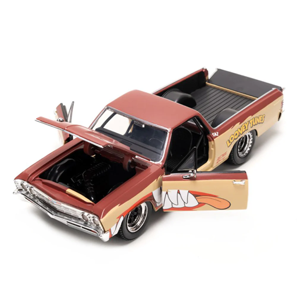 Jada 1:24 Scale Looney Tunes Chevy El Camino With Tassie Devil Diecast Model Toy - Image 2