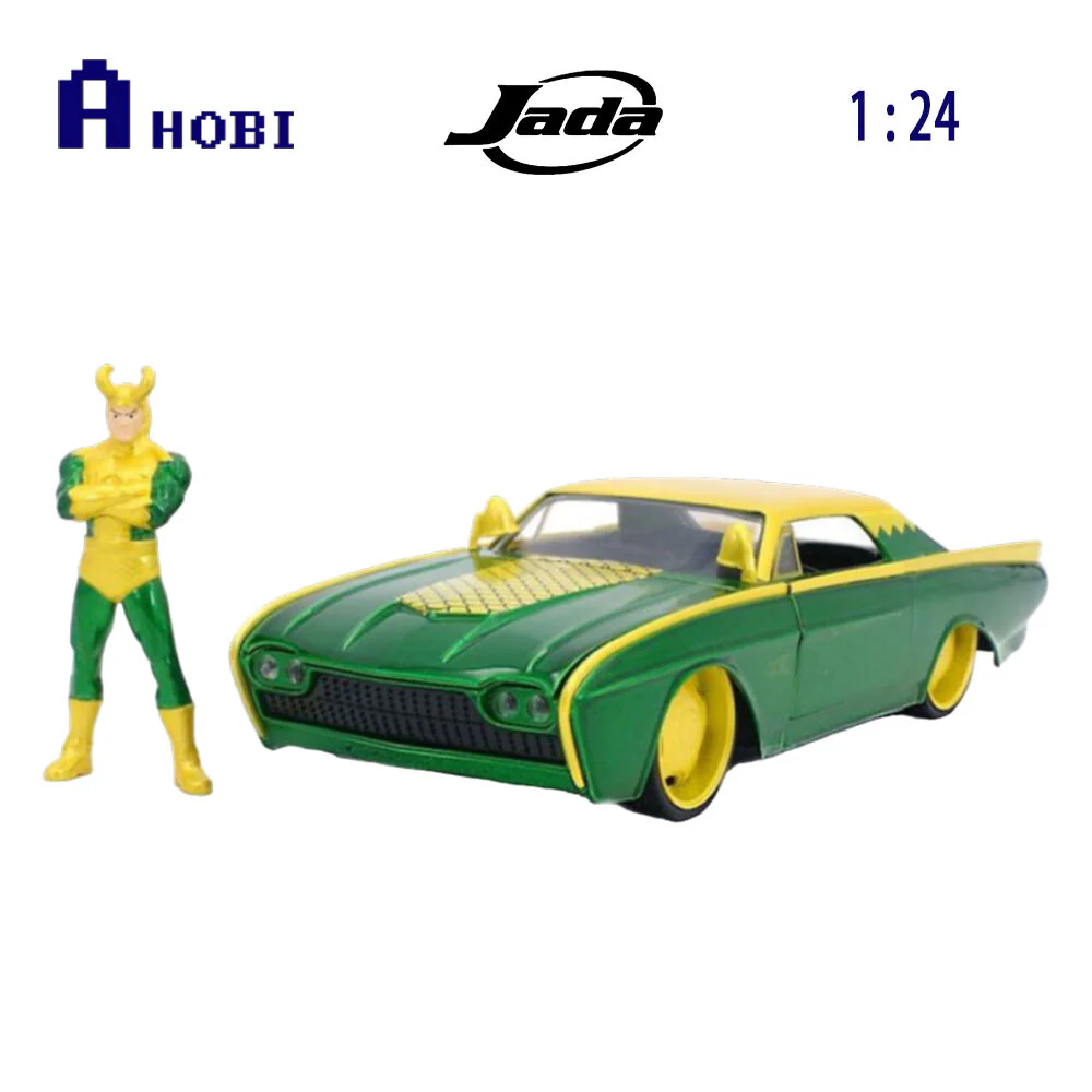 Jada 1:24 Scale Marvel Loki And 1963 Ford Thunderbird Diecast Vehicle Model - Image 7