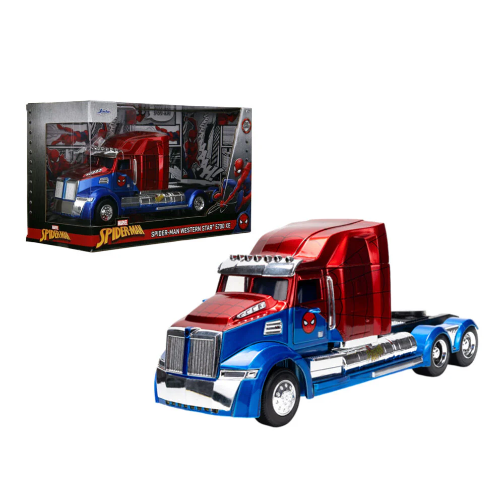 Jada 1:24 Scale Marvel Spider-Man Big Rig Western Star 5700 XE Diecast Model - Image 2
