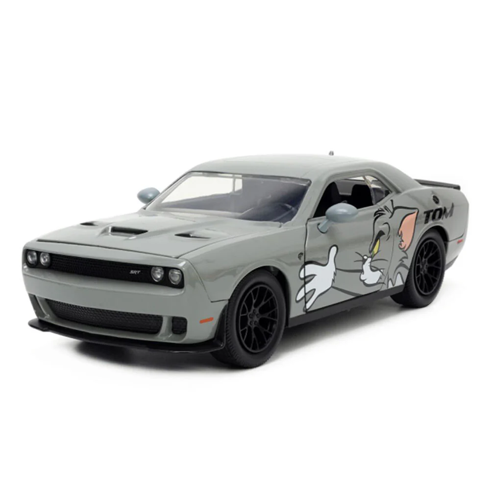 Jada 1:24 Tom And Jerry 2015 Dodge Challenger Hellcat With Jerry Figure Model - Image 3