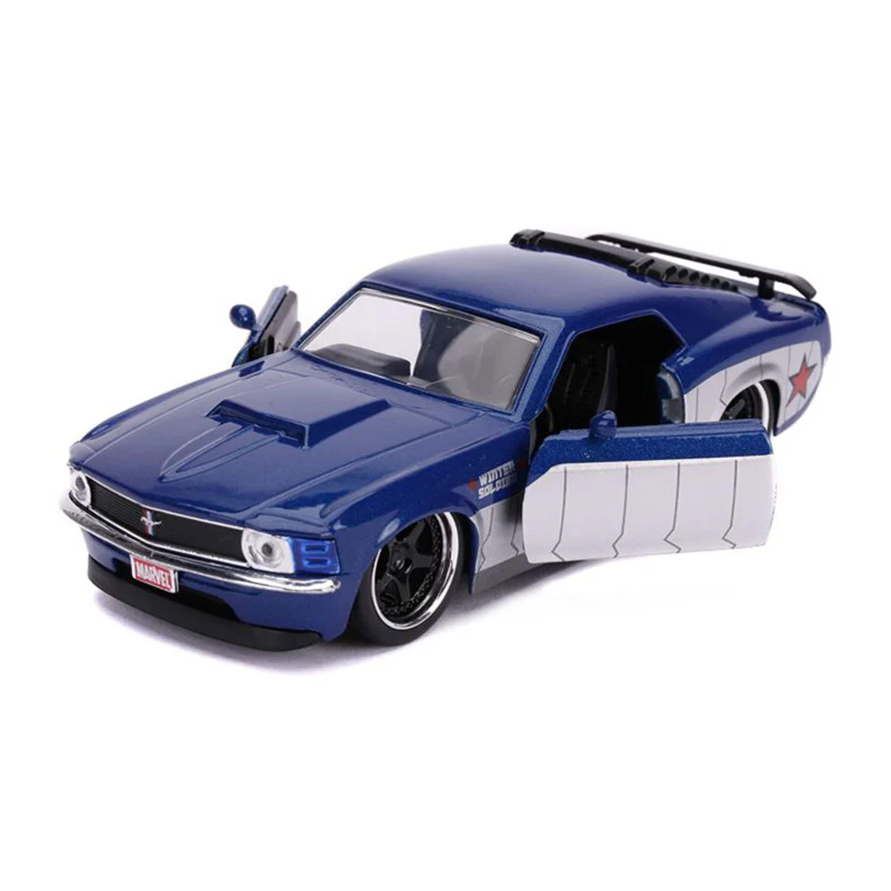 Jada 1:32 Scale Marvel Winter Soldier 1970 Ford Mustang Boss Diecast Car Model - Image 3