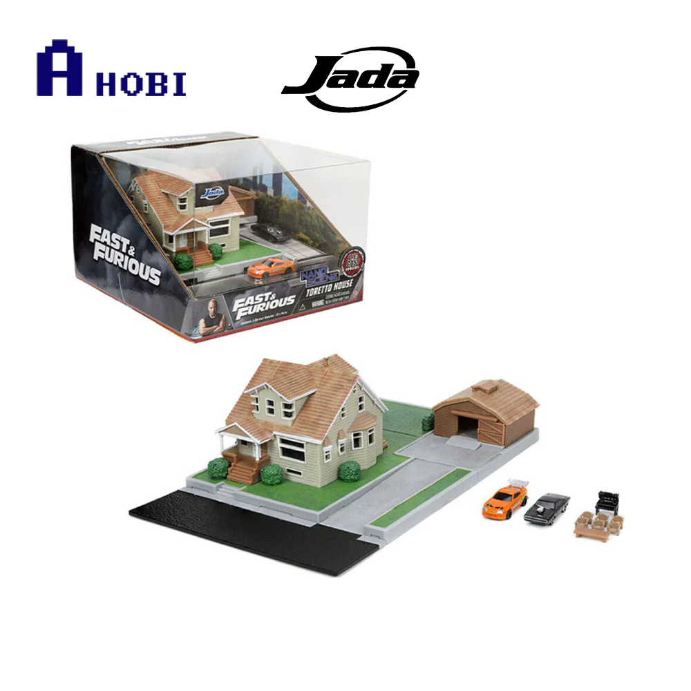 Jada Fast & Furious Dom's House Nano Scene With 2 Diecast Vehicles Diorama Model - Image 3