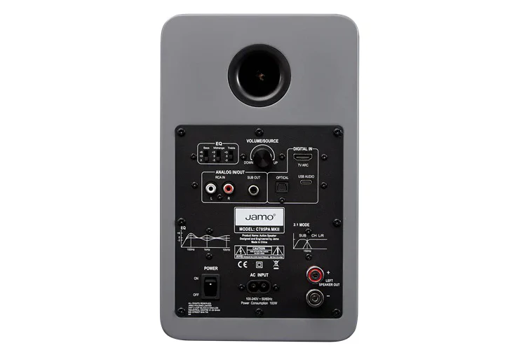 Jamo C705PA MKII Active Bookshelf Speaker (Matte Grey) - Image 4