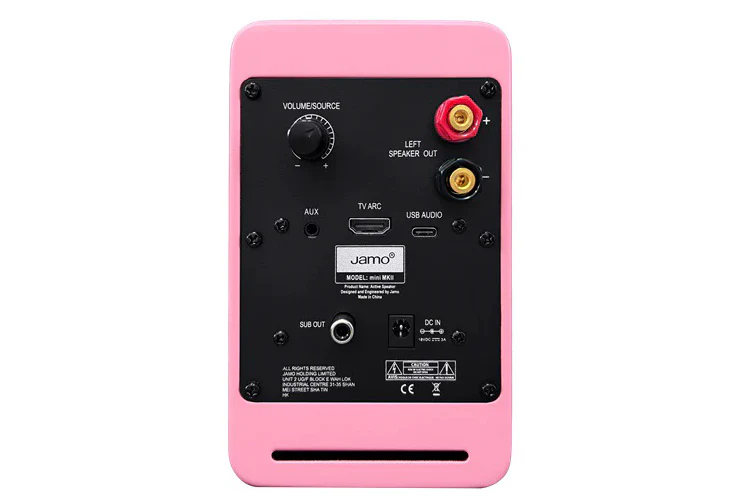 Jamo Mini MKII Active Bookshelf Speaker (Pink) - Image 3