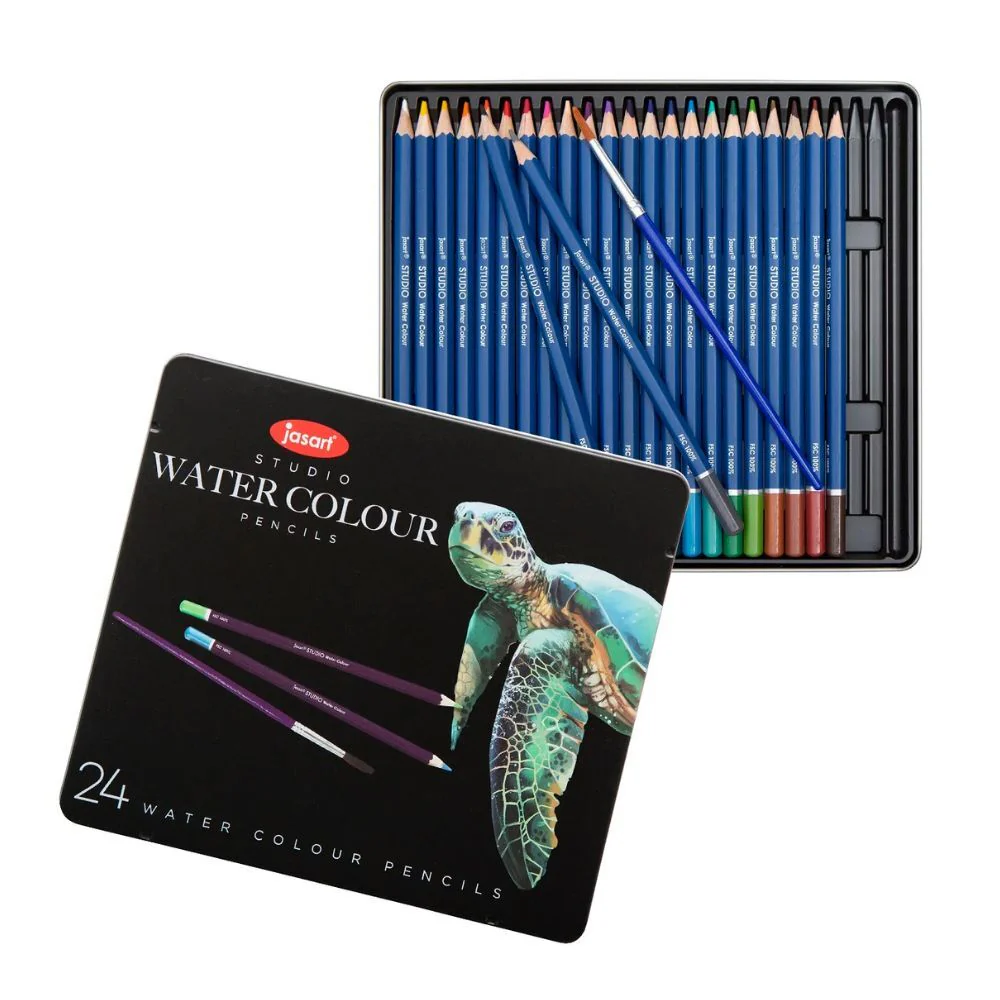 Jasart Studio Art Blending Watercolour Pencil Tin Set [72-Pieces] - Image 2